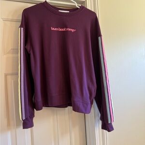 Bum Boot Camp Women's Purple Crew Neck Sweater